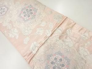 アンティーク　華紋模様織出し袋帯（材料）